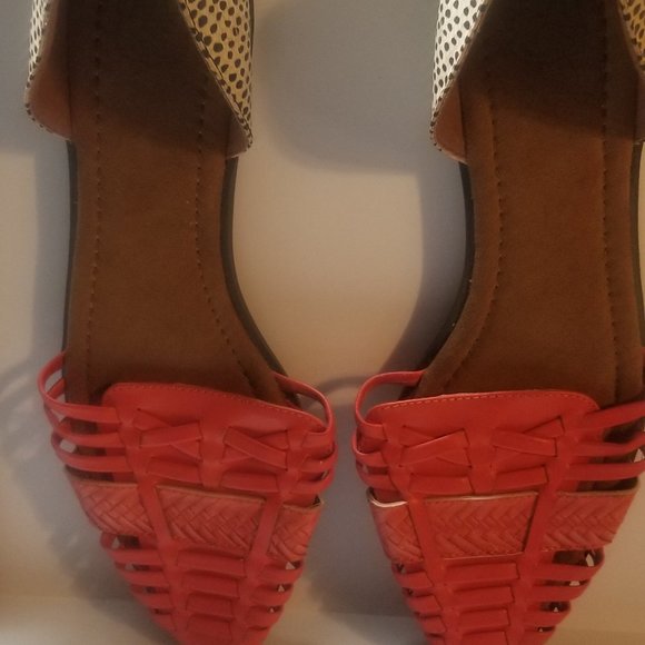 Route 66 Flat shoes Orange Sz 9 NEW Never Worn - Picture 6 of 9